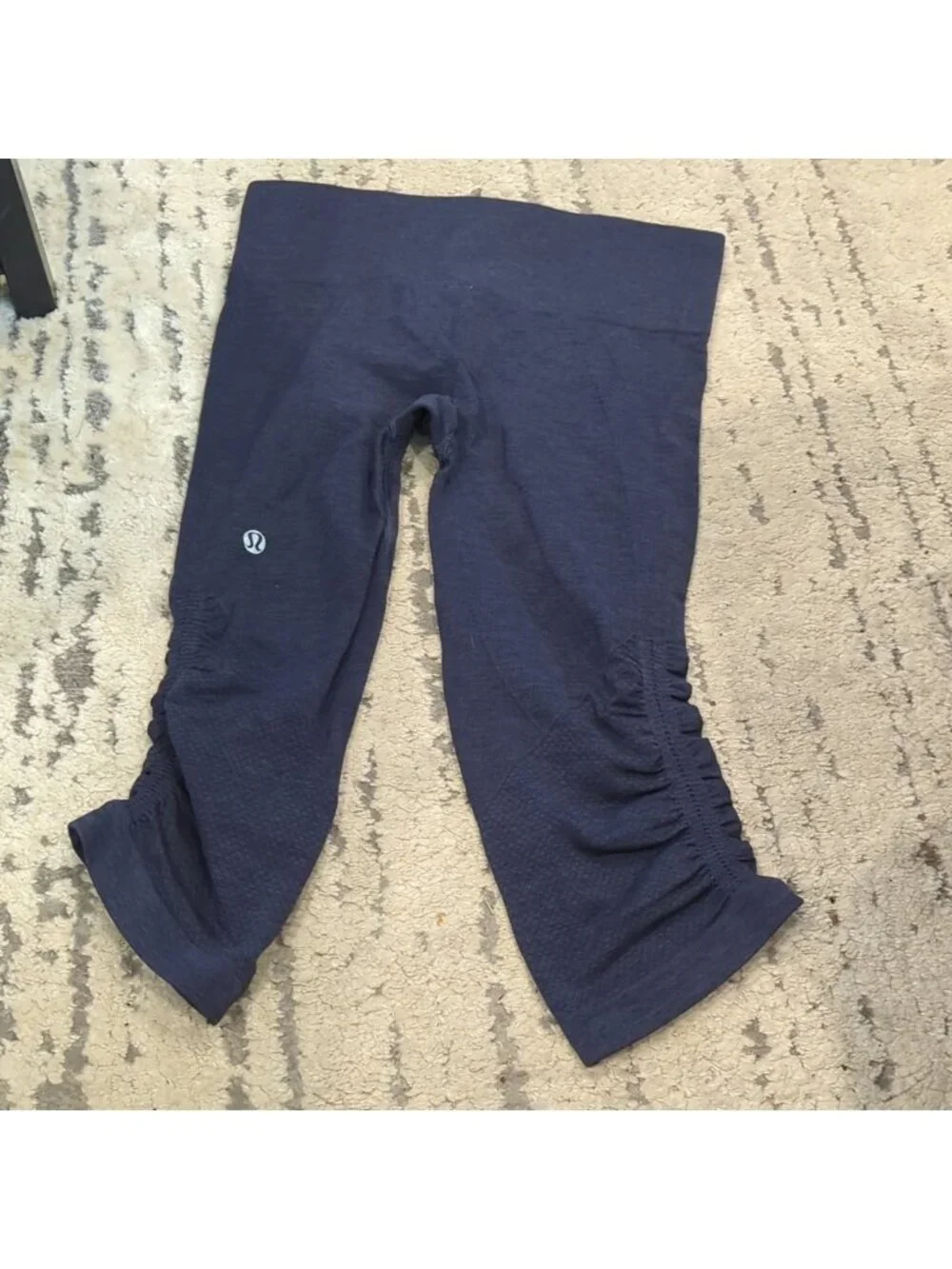 Lululemon In The Flow Crop II Heathered Inkwell